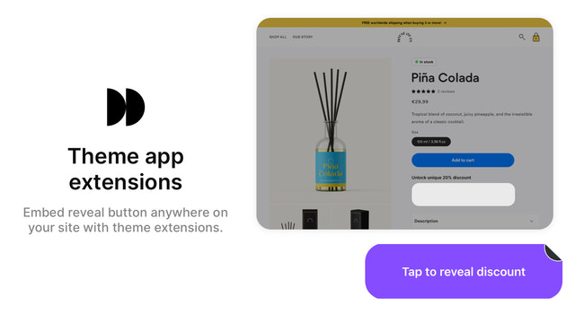 extensions d'application de thème de bouton de révélation