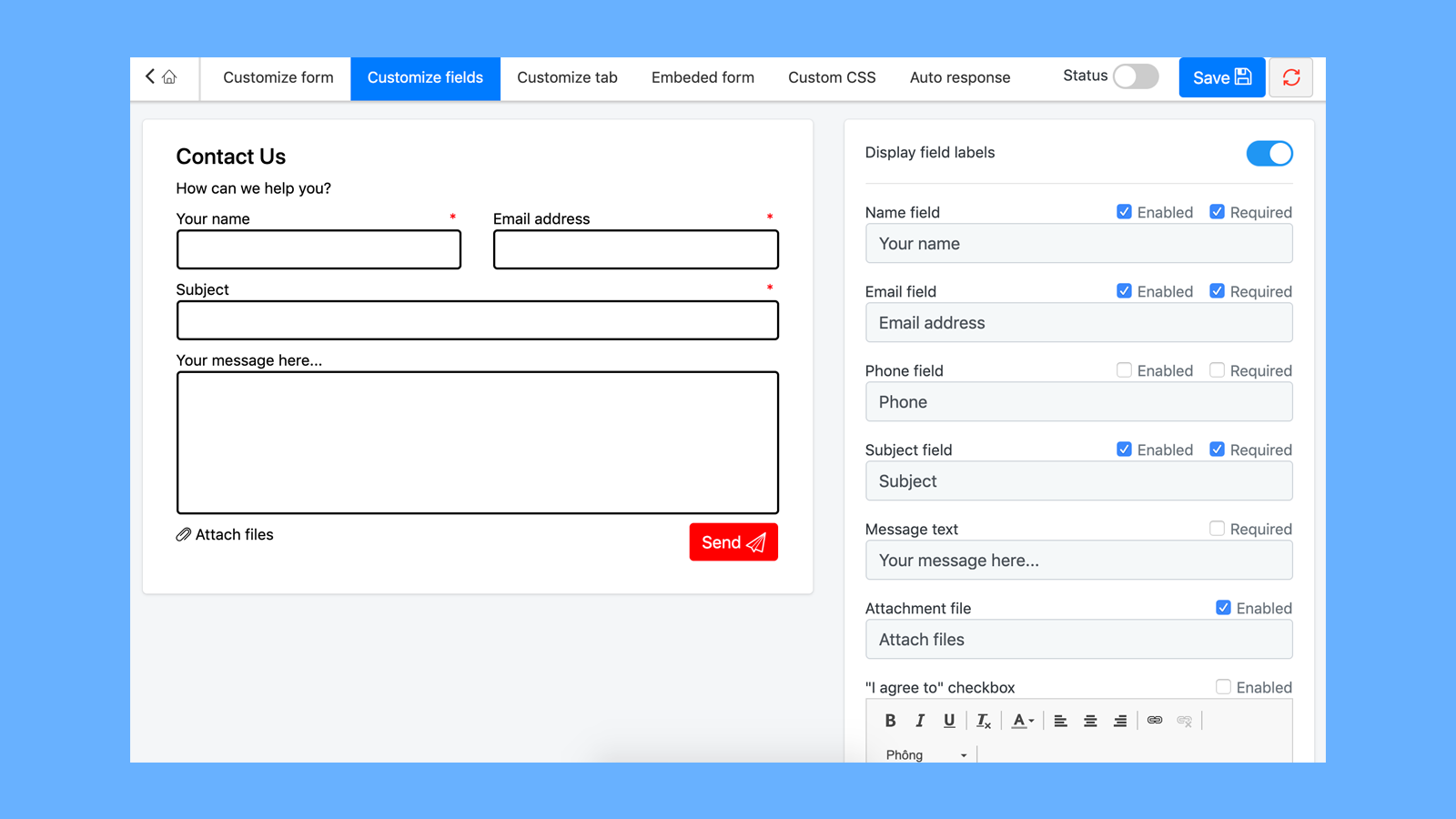 Custom fields pro. Contact form. Pro form. List more Custom field names.