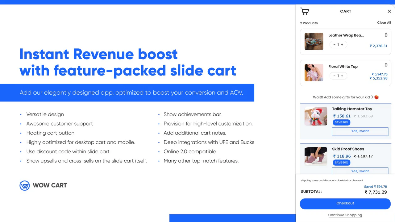 My mini cart‑Cart Drawer - Customised Floating or Dropdown cart,Cart  Drawer,Slide Cart