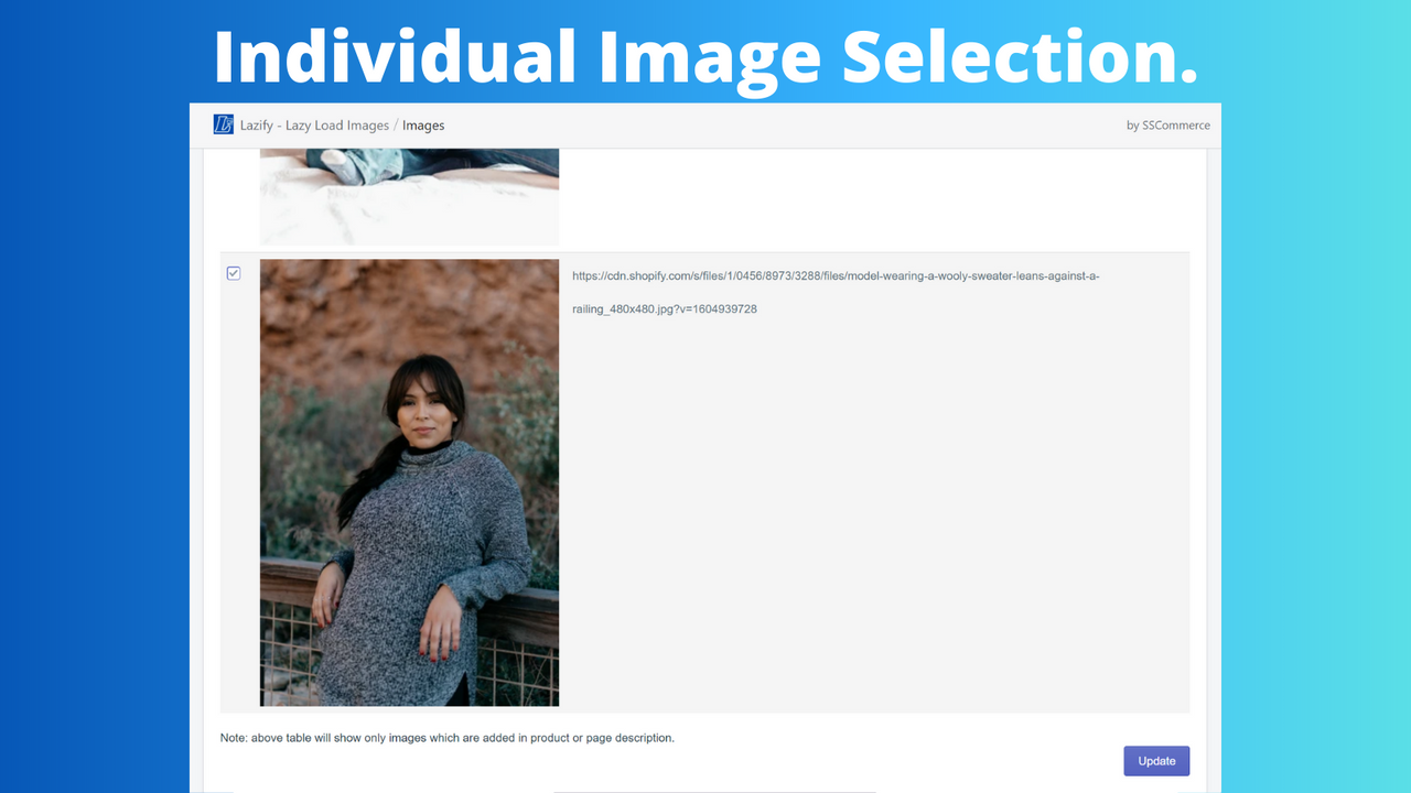 Individual Image Selection