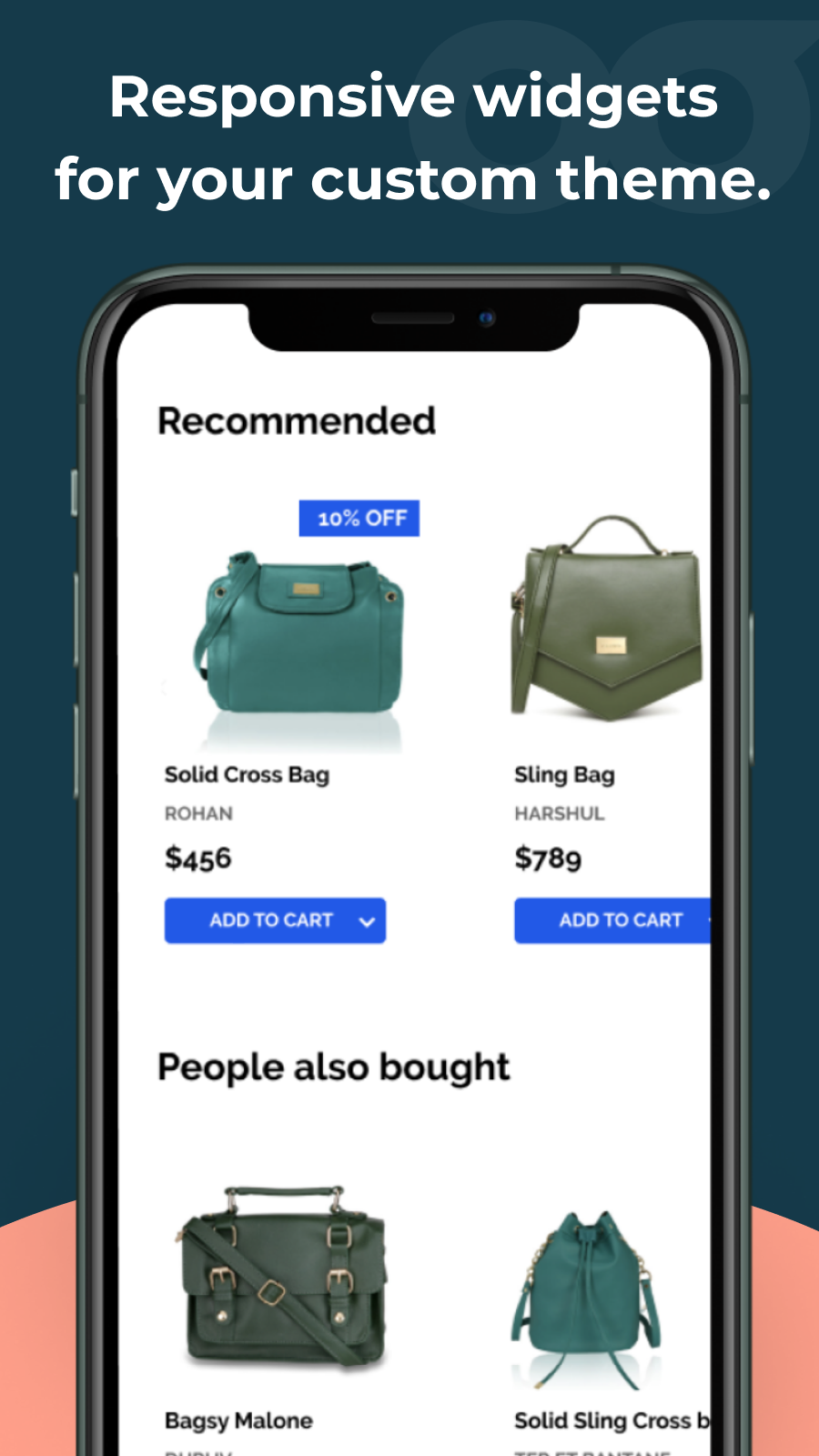 Glood Product Recommendations Screenshot