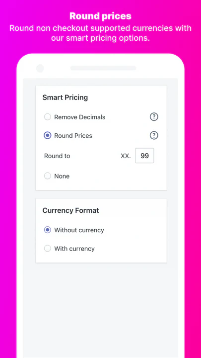 multivaluta, multi-valuta, omzetter, valuta-selector