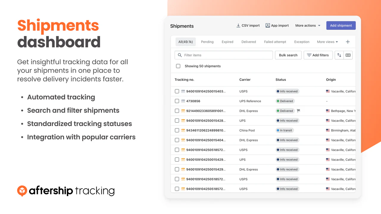 AfterShip Order Tracking - AfterShip Shipment Tracking and