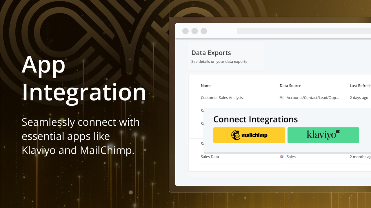 Integre com Mailchimp e Klaviyo