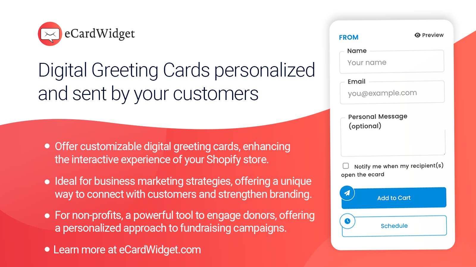 eCard Widget: Sell eGreetings Screenshot