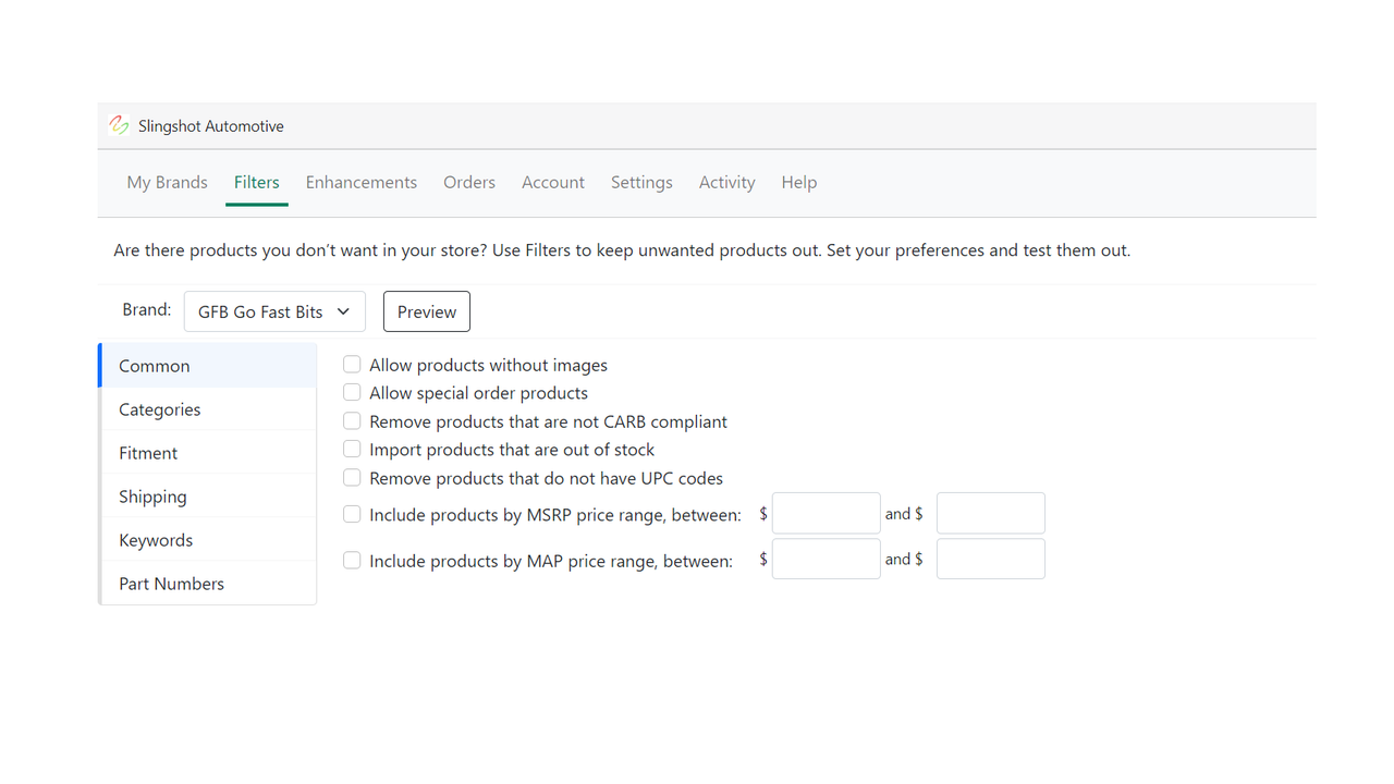 Use filters and enhancements to improve your products