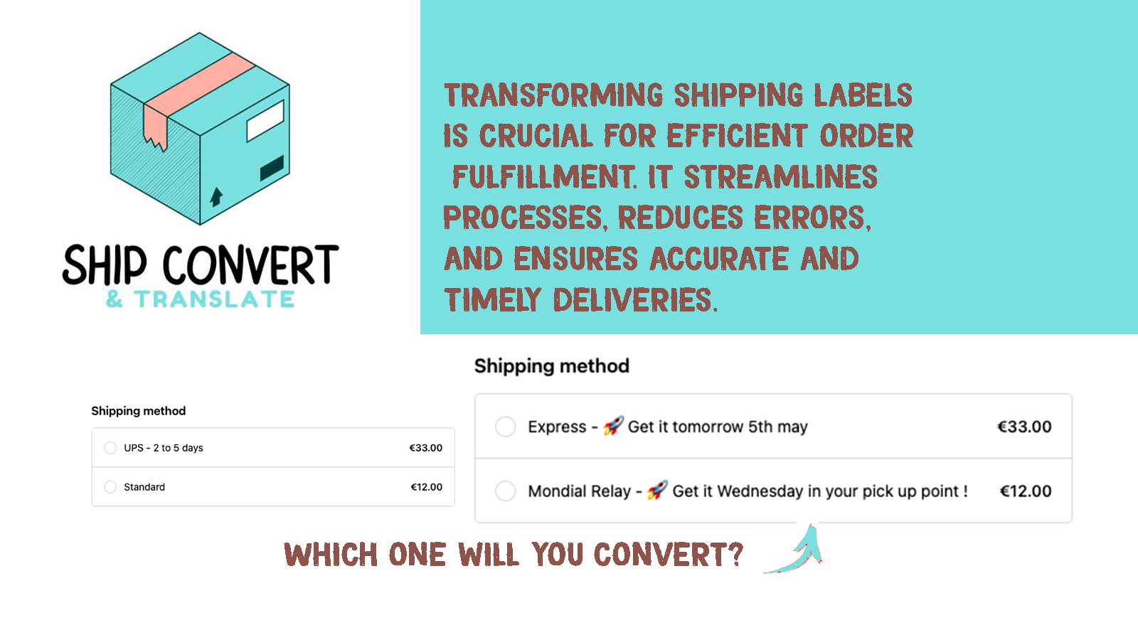 transforme etiquetas de envio converte