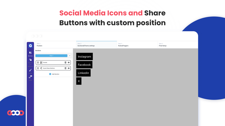 GA: Social Media Icons Screenshot