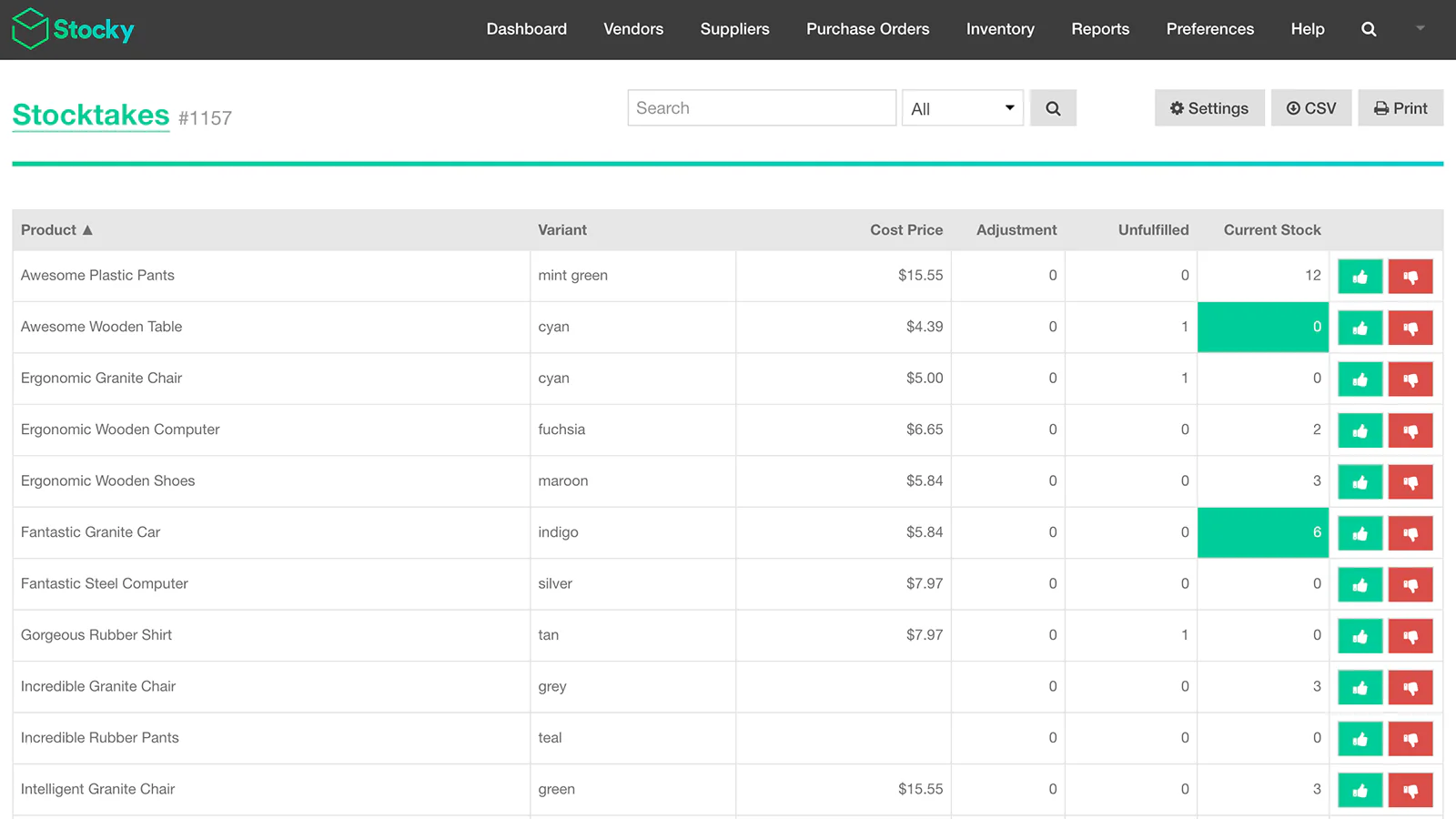 Run stocktakes and keep your stock levels up to date