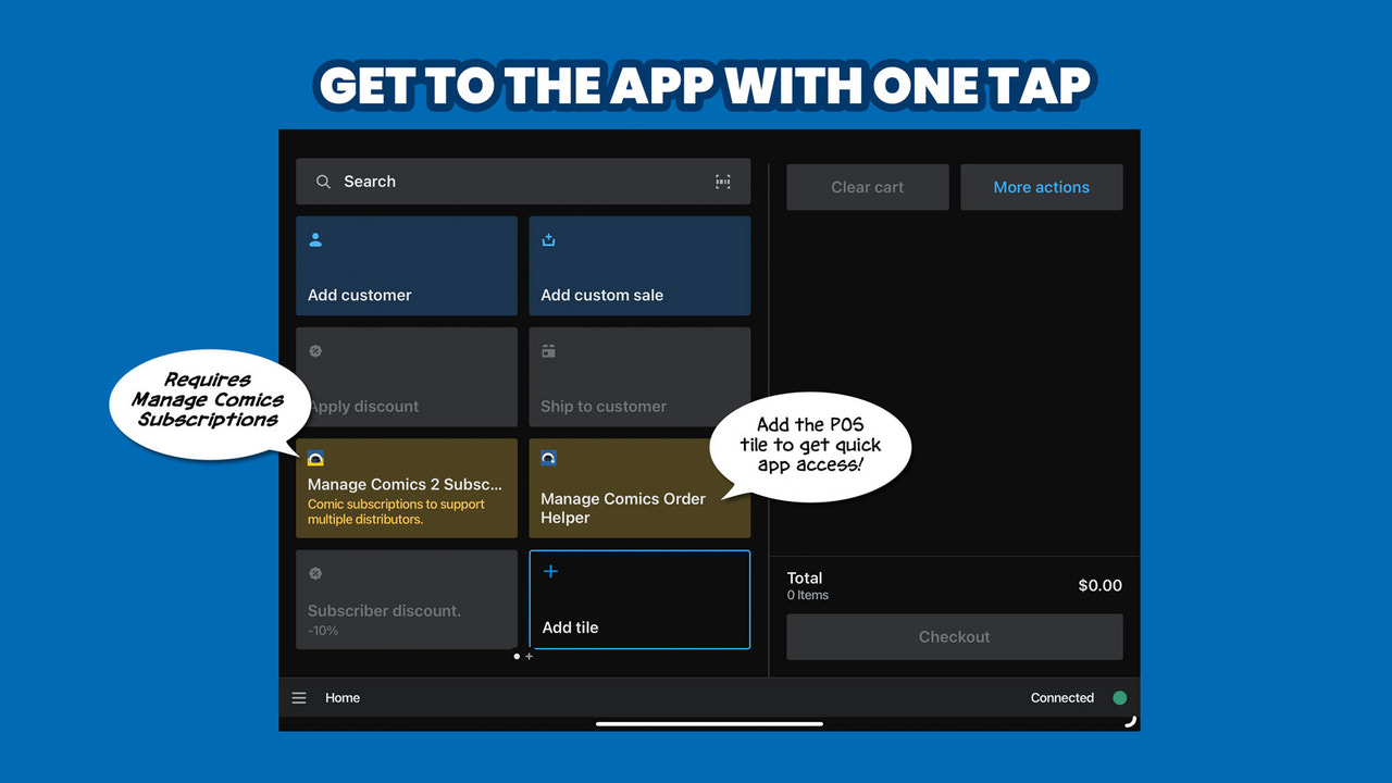 Get to the app with one tap.