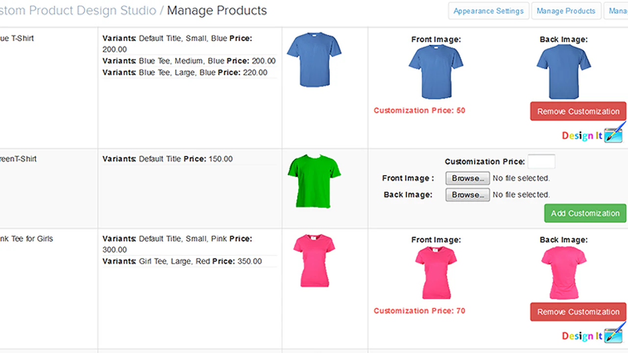 Configura el producto de la tienda como producto personalizado