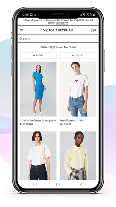 Zoeken & Personalisatie: Zoeken op mobiel voor Victoria Beckham