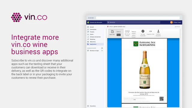 Integrate more vin.co business apps