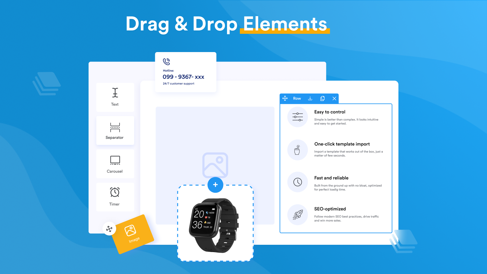 Drag and drop elements