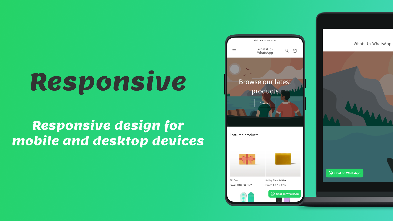 Botão do WhatsApp com design responsivo