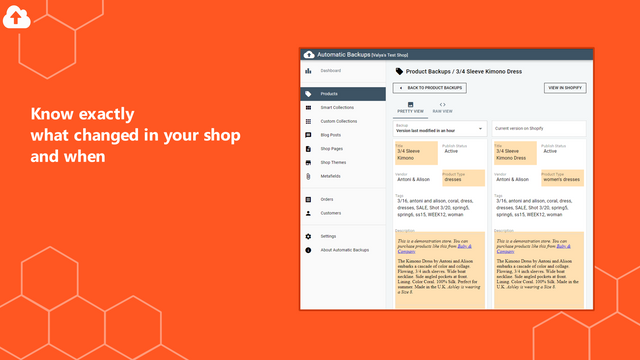 Know exactly what changed in your shop and when