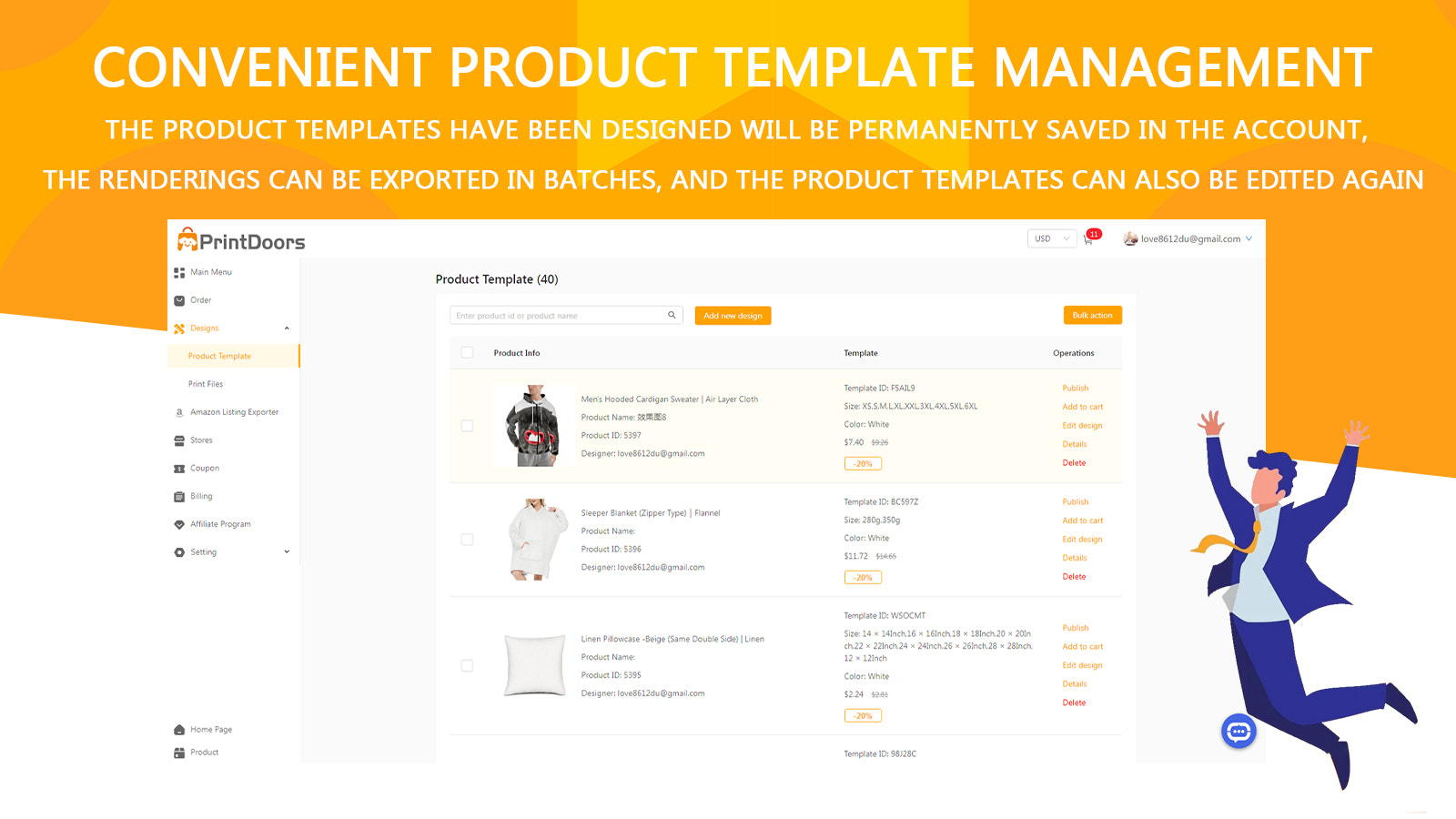 Template Management Page