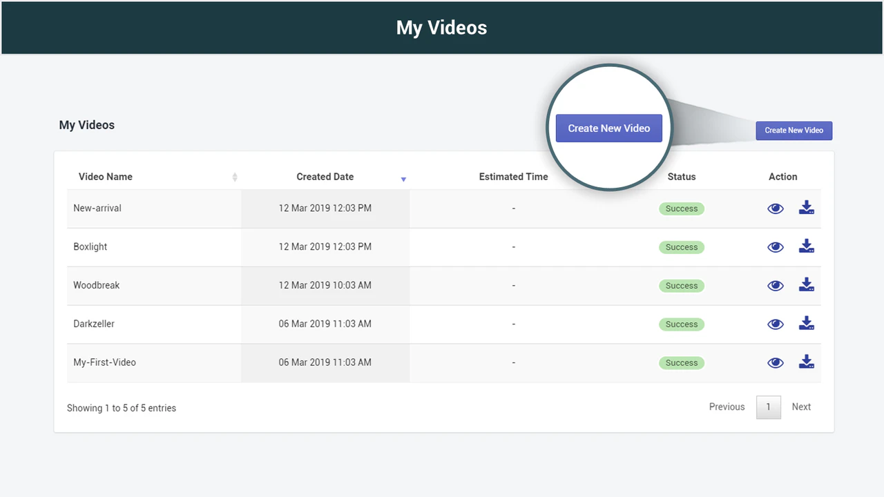 manage your generated videos and downloads