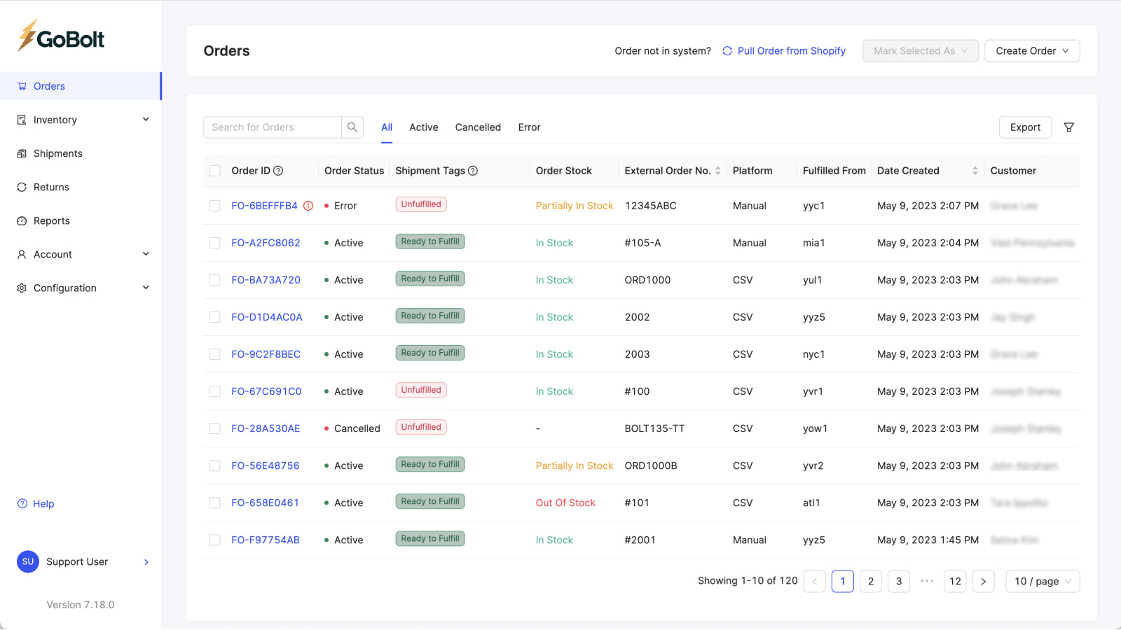 GoBolt Merchant Portal Screenshot