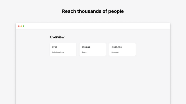 Reach thousands of people