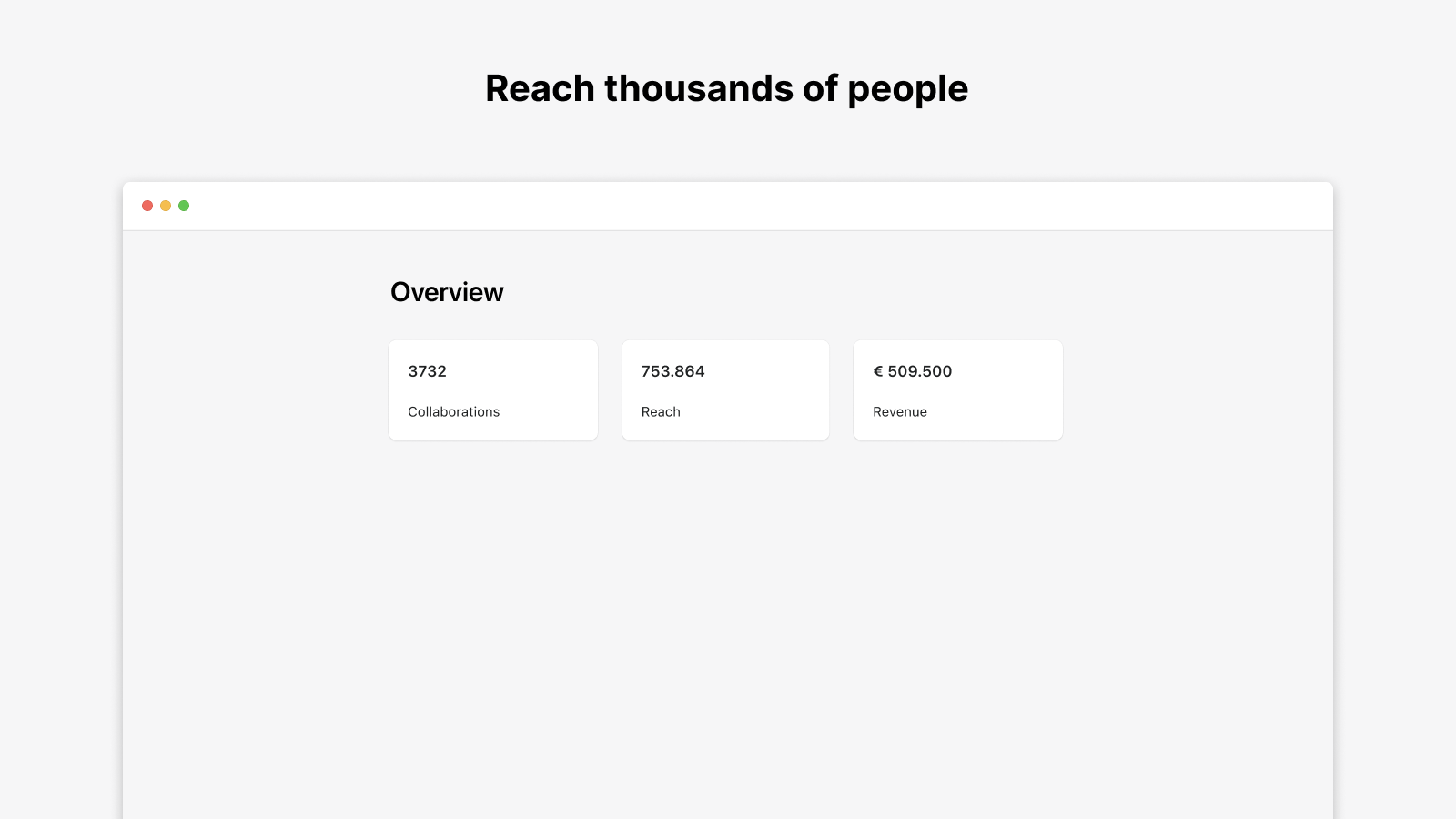 Reach thousands of people