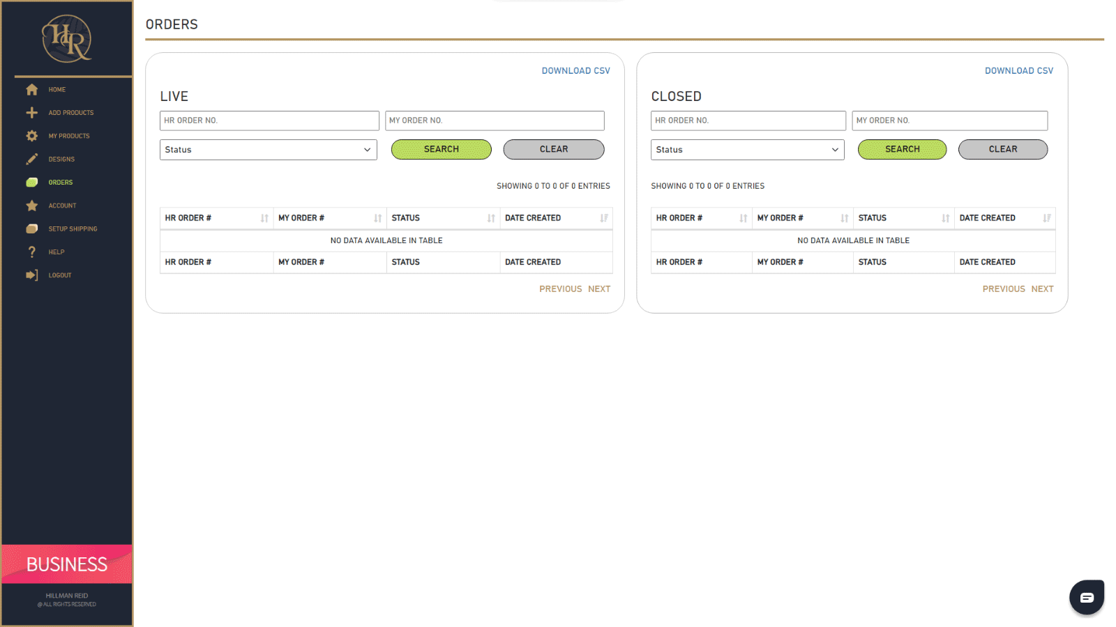 HR DROPSHIP COSTMETICS & SOAPS ORDER LIST PAGE