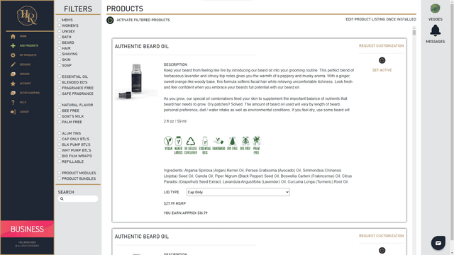 HR DROPSHIP KOSMETIK & SEIFEN PRODUKTE HINZUFÜGEN SEITE