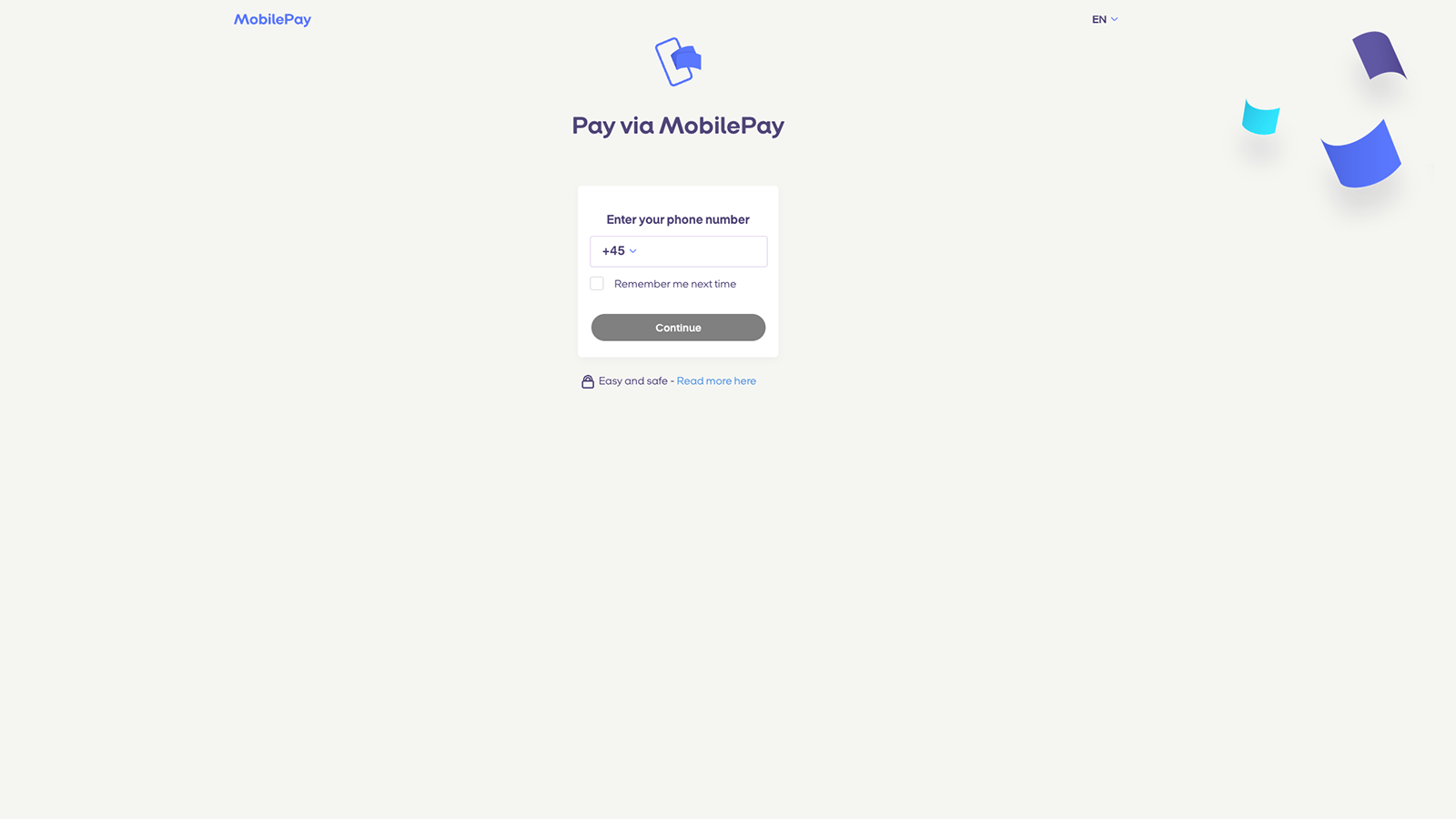 MobilePay betaling direkte via din Shopify butik