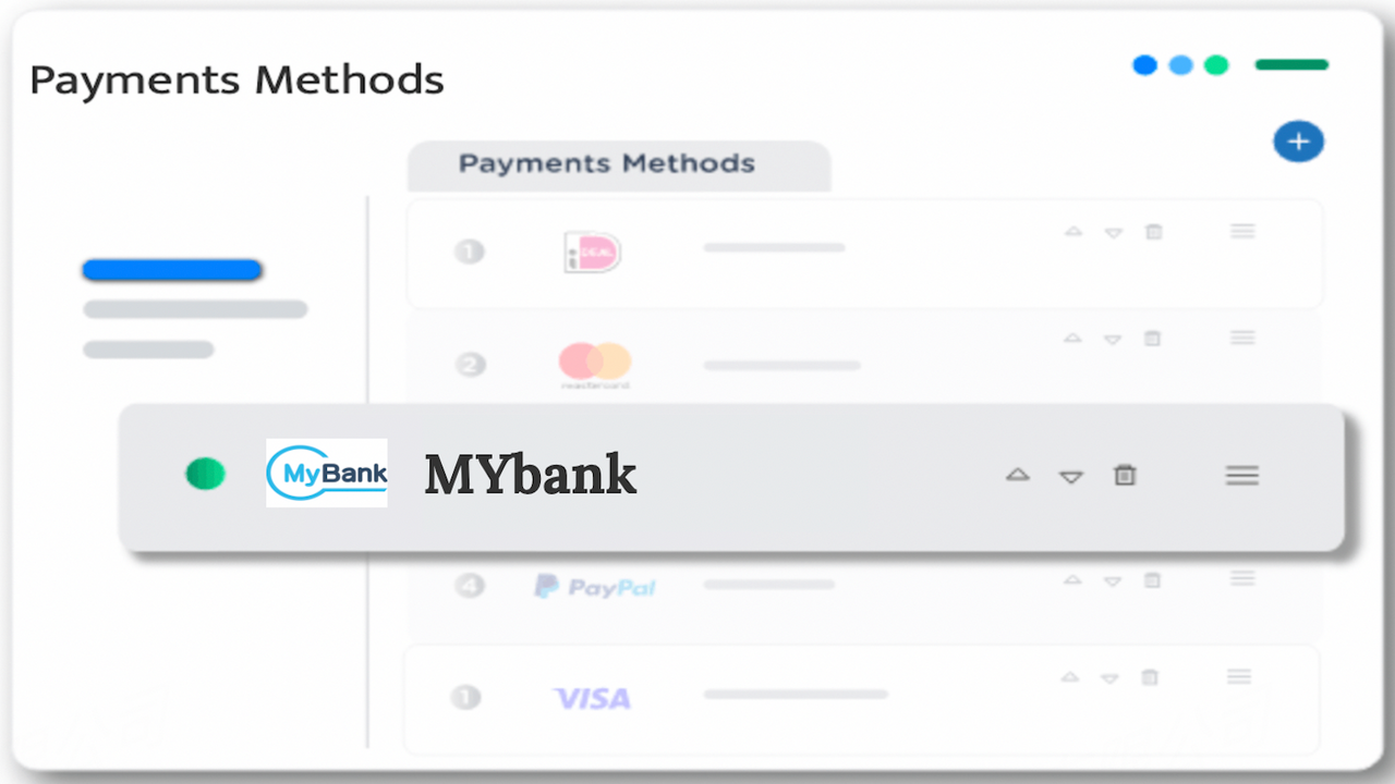 usando MYbank como método de pagamento