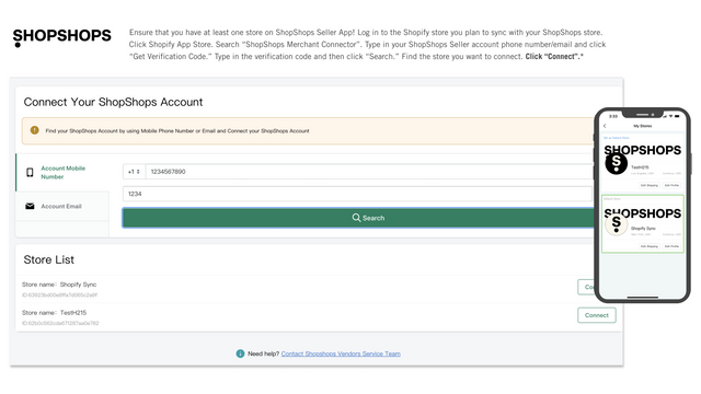 Get connected to ShopShops Seller App.