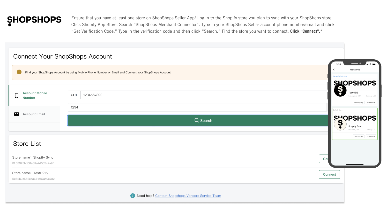 Get connected to ShopShops Seller App.