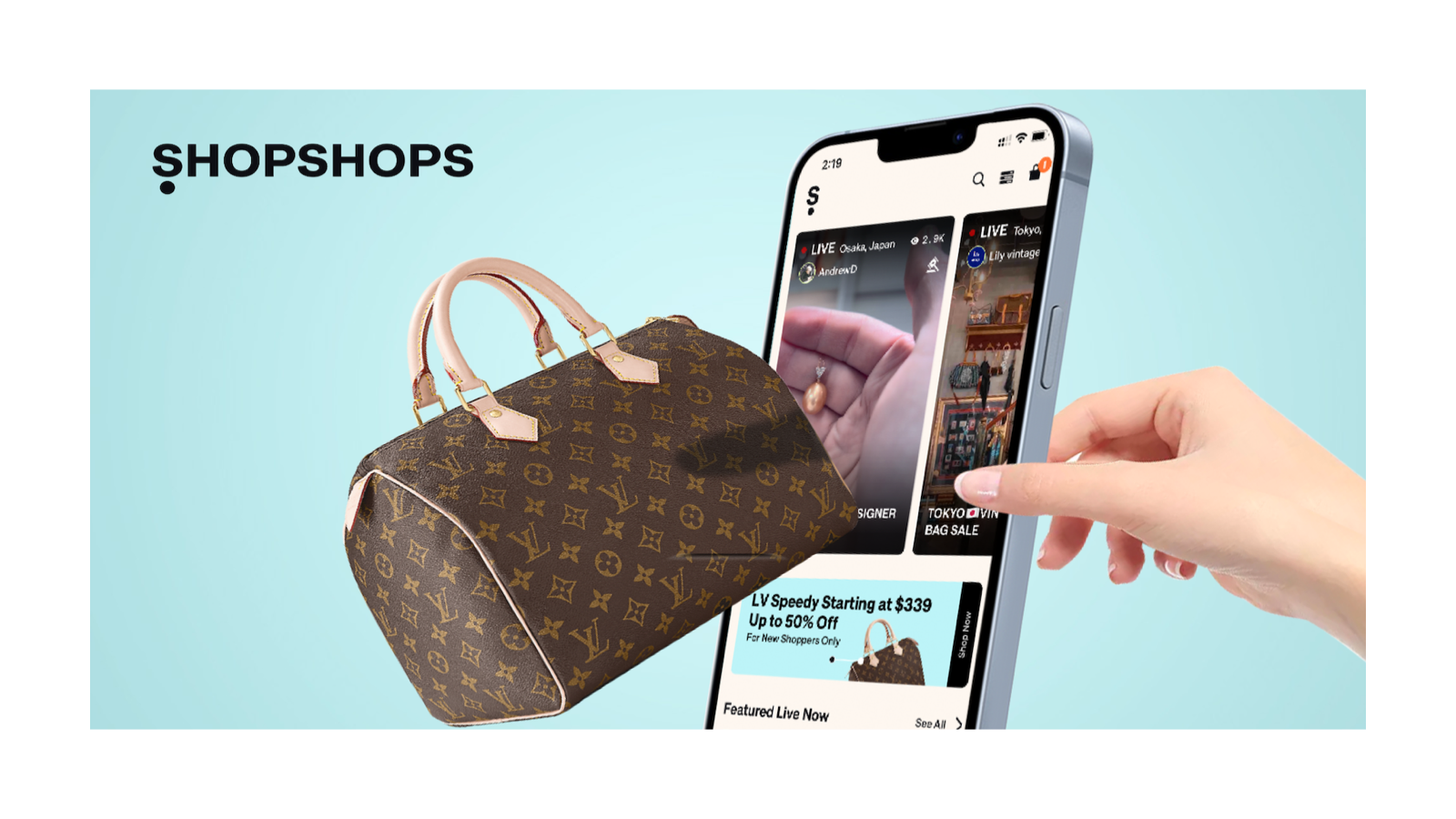 Sell live on ShopShops.Manage products and more in Shopify.