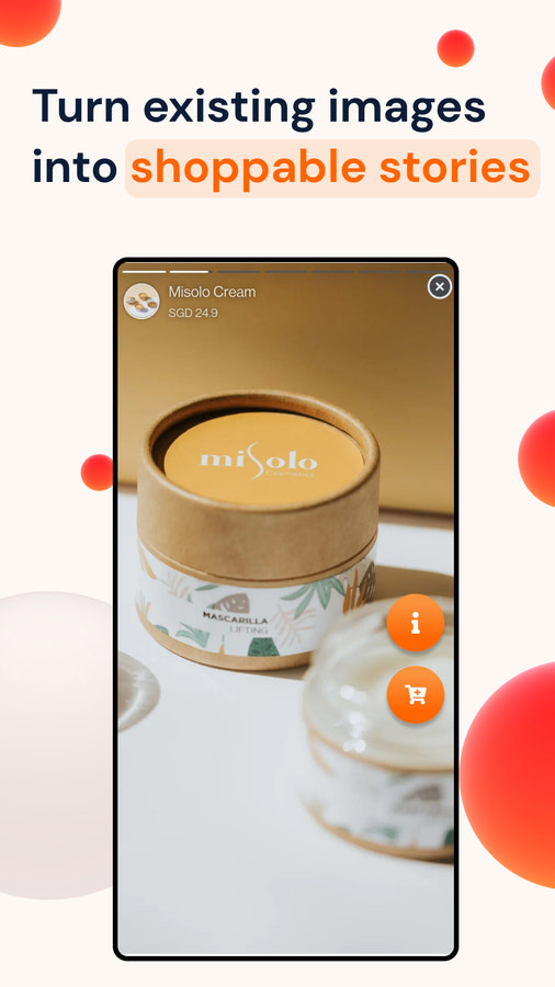 Turn existing images into shoppable stories