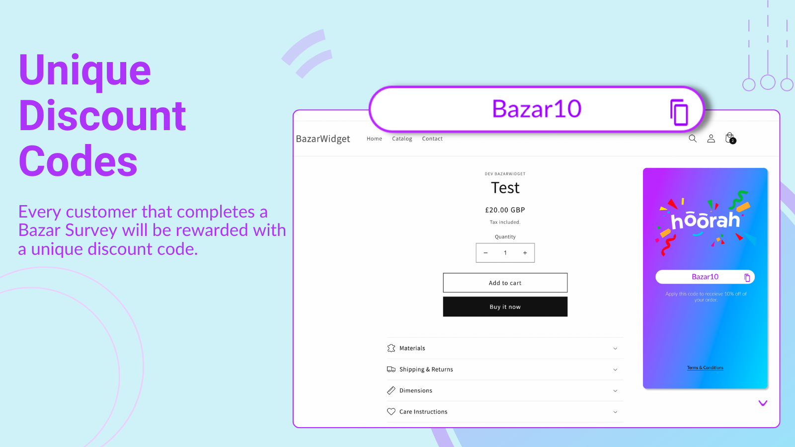 Bazar Pre Purchase Surveys Screenshot