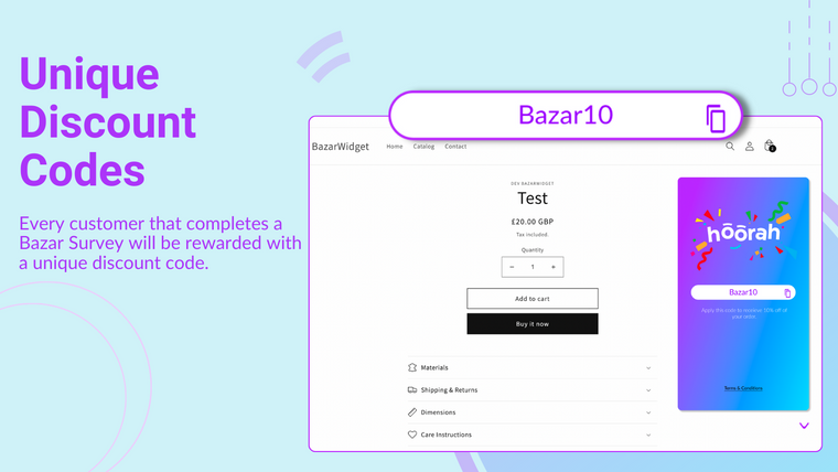 Bazar Pre Purchase Surveys Screenshot