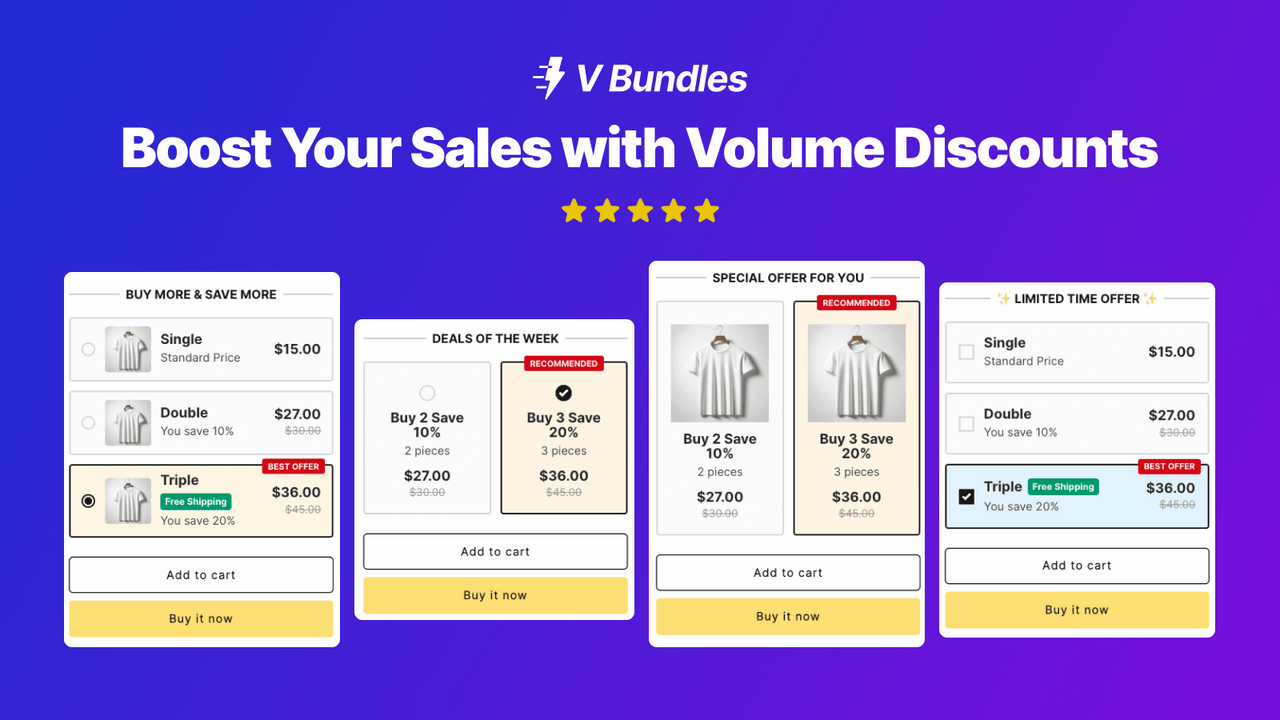 Increase your AOV with volume discounts and quantity breaks