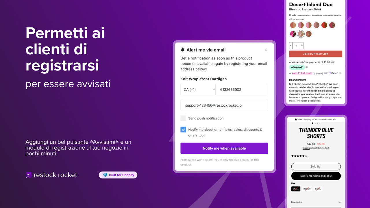 Clienti registrati per avvisi