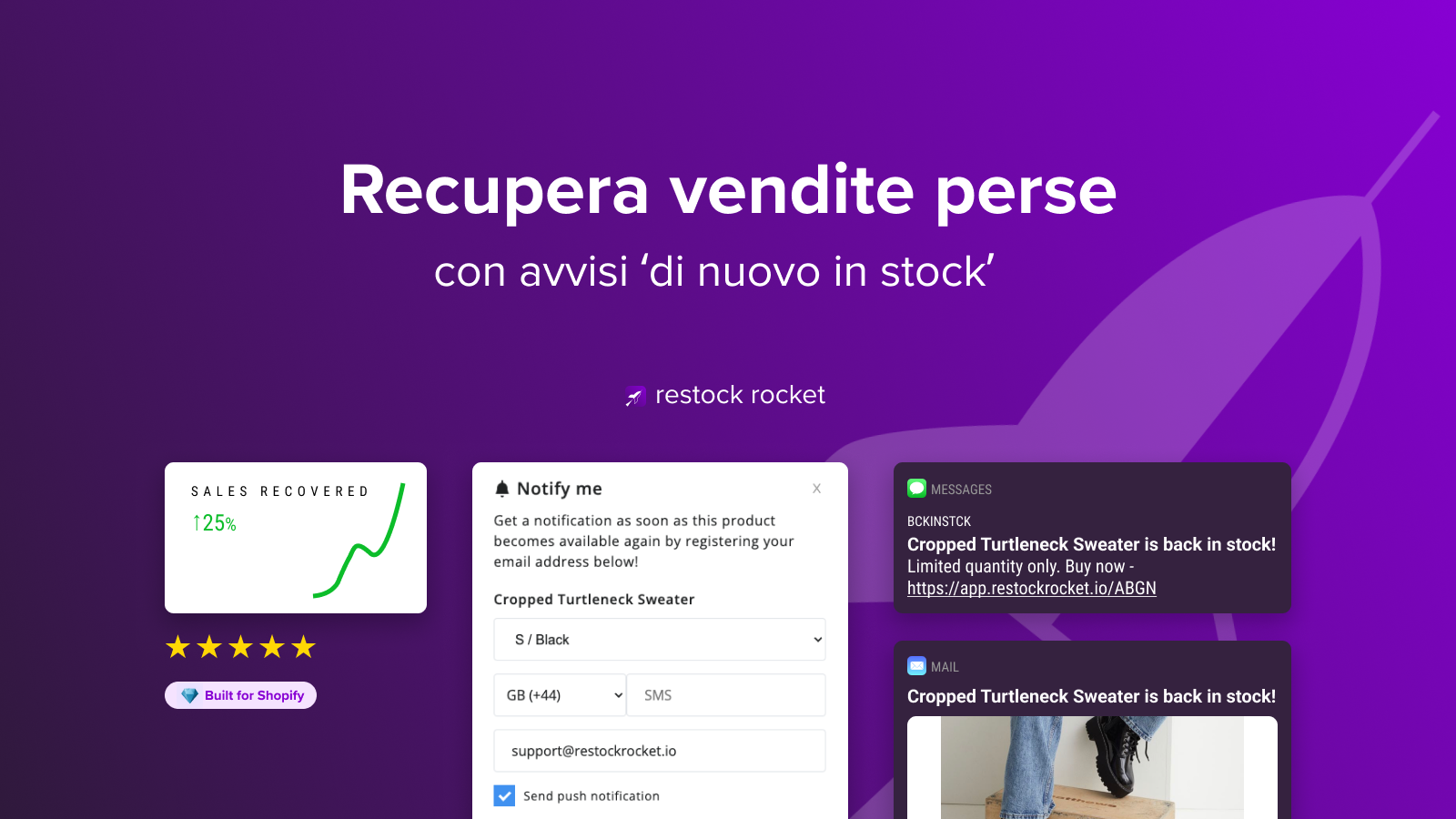 Recupere ventas perdidas con alertas ‘de nuevo en stock’