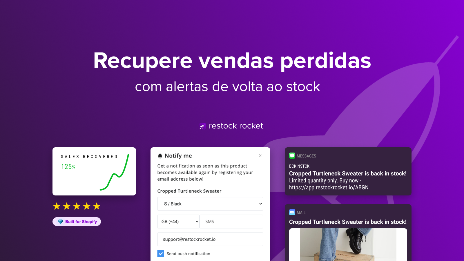 Recupere vendas c/ alertas automáticos em estoque