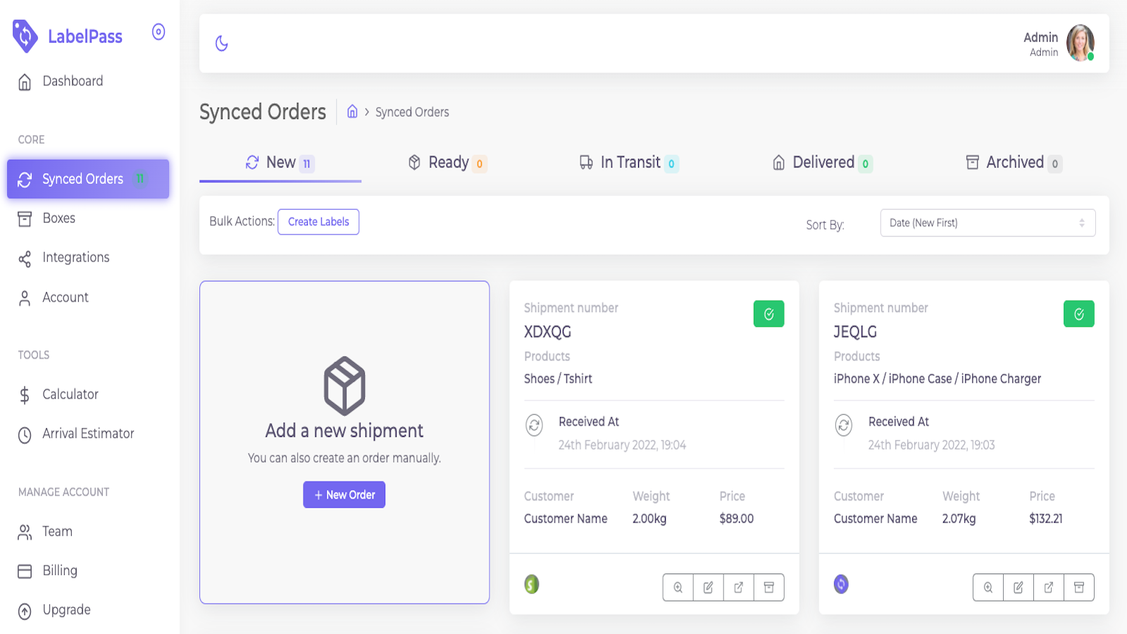 Gestiona tu pedido en un solo panel de control