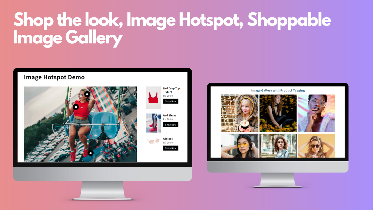 Shop looket, lookbook, Shoppable Image Gallery