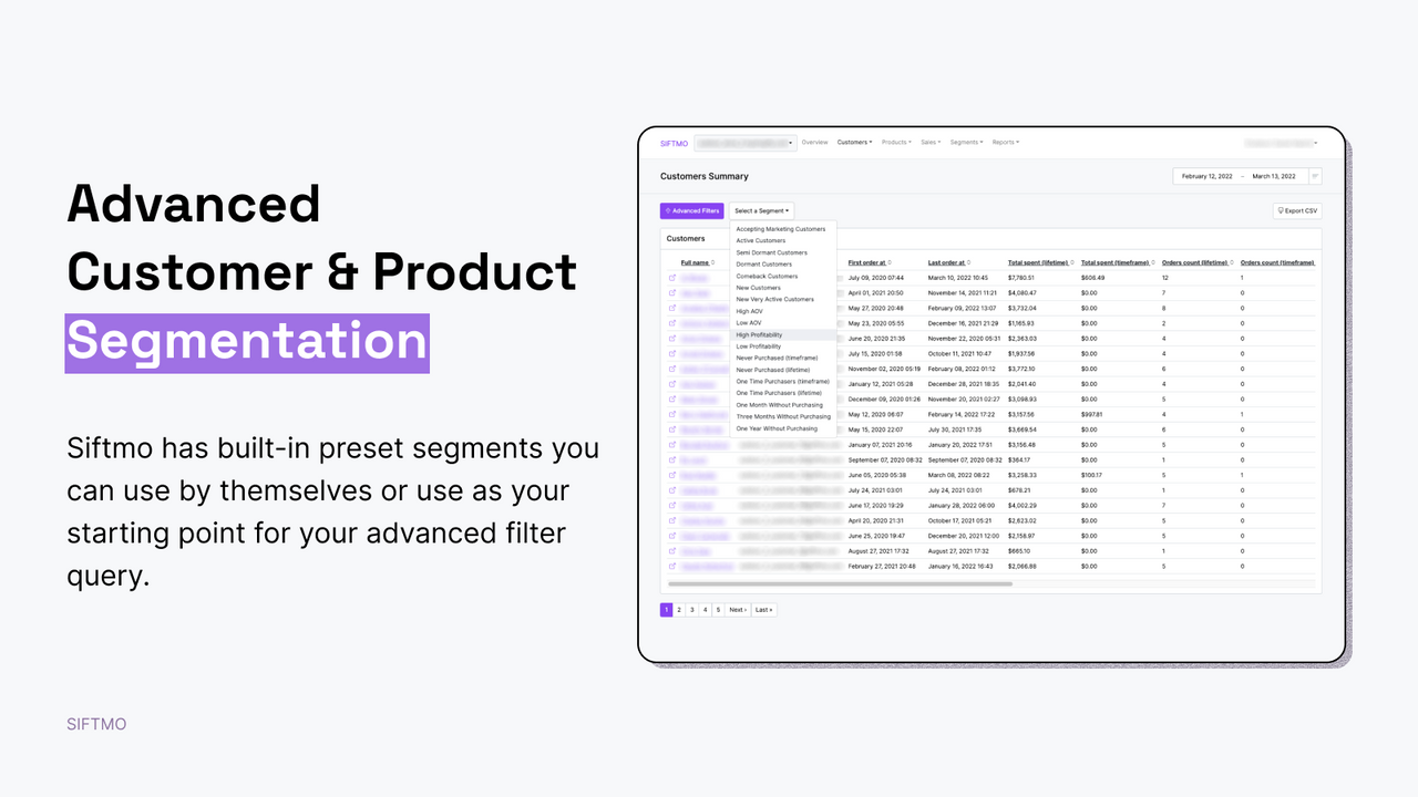 Segmentation avancée des produits et des clients