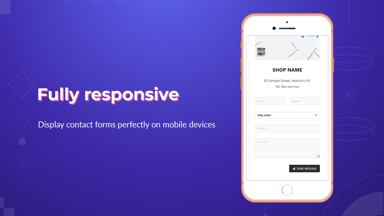 Fully responsive for all contact forms