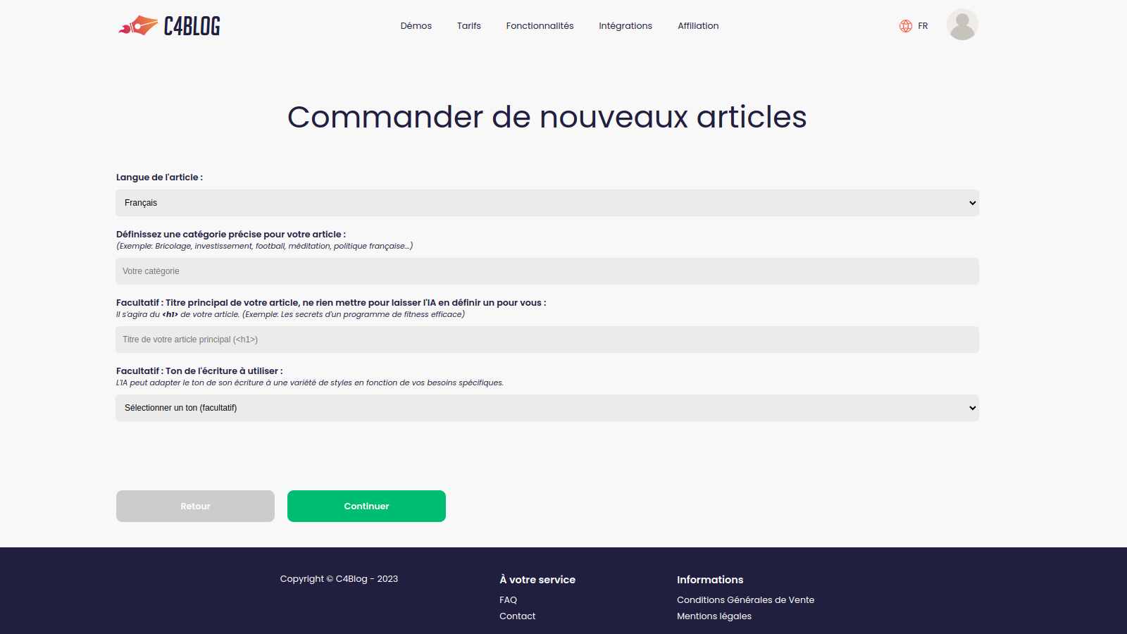 c4blog generer article seo avec intelligence artificielle