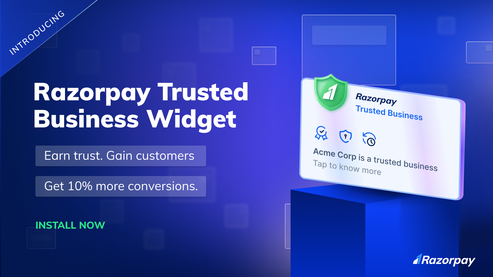 Build trust with your customers. Introducing RTB widget