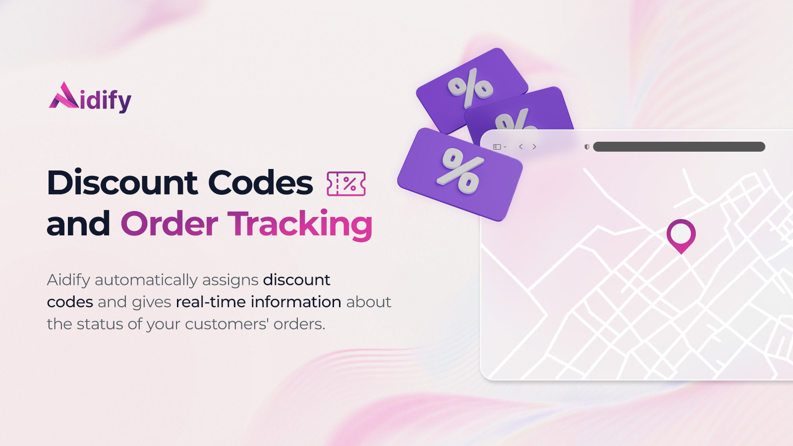 Assigns discount codes and order trackings directly in the chat