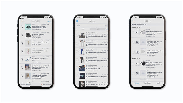 Native iOS-App, einfach zu bedienen und mit Produktbildern