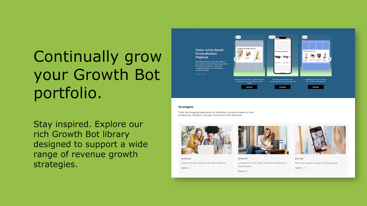 Blijf uw Growth Bot portfolio uitbreiden.