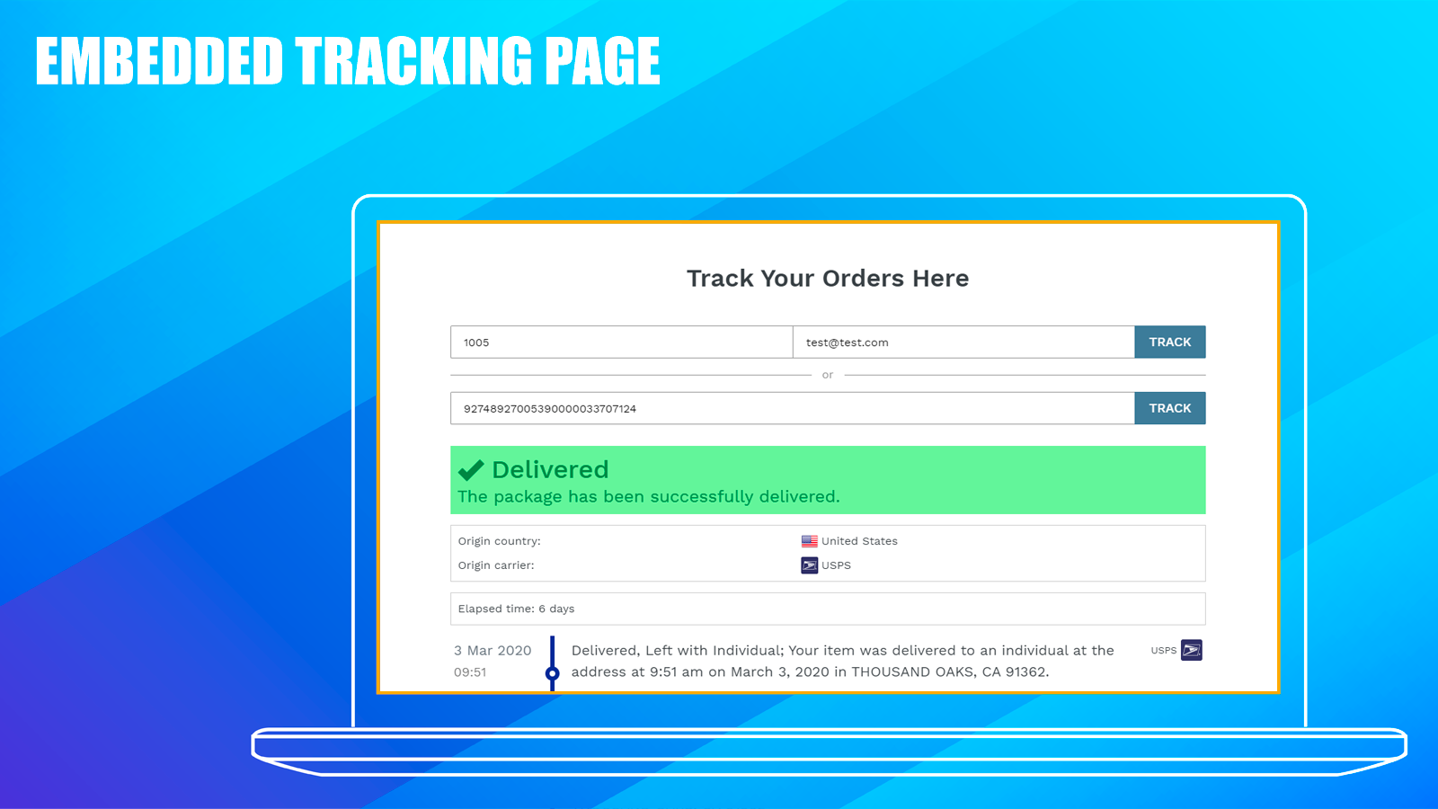 Ingebedde Tracking Pagina