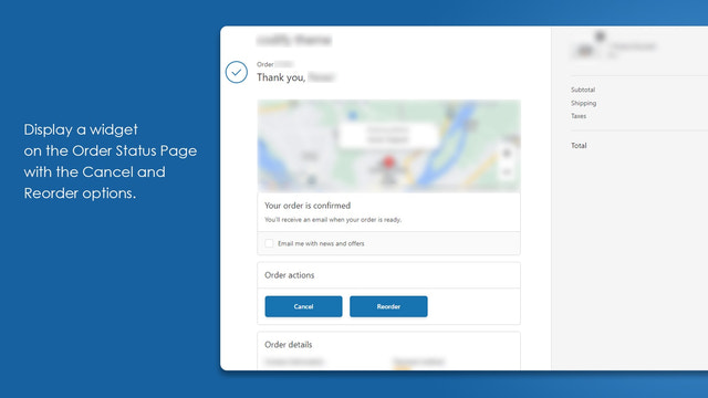 Toon orderstatus widget - Codify Order Cancel